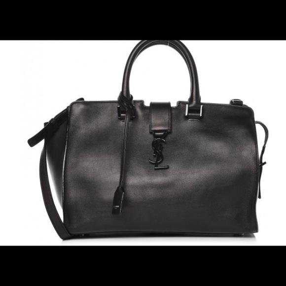 Yves Saint Laurent Handbags - YSL Monogram Cabas tote in Black with black hardware